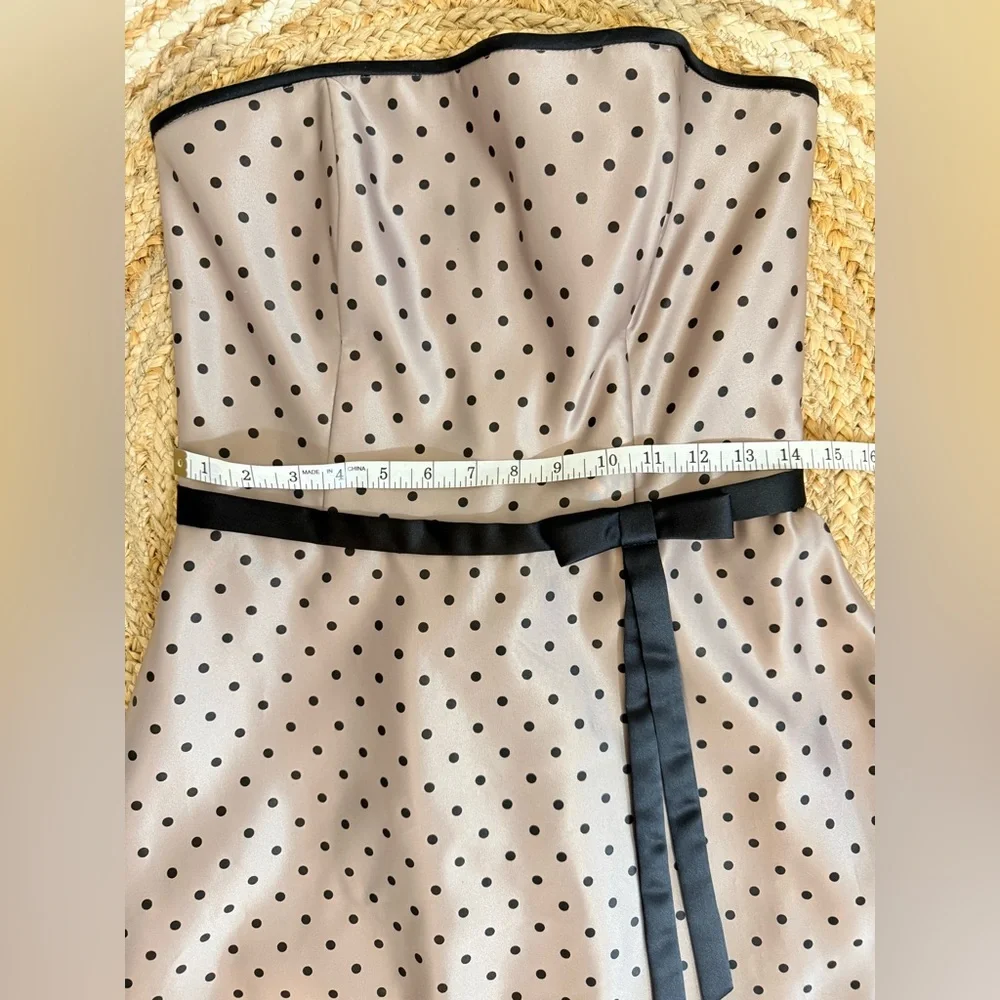 🌾 Scott McClintock Strapless Polka Dot Dress
